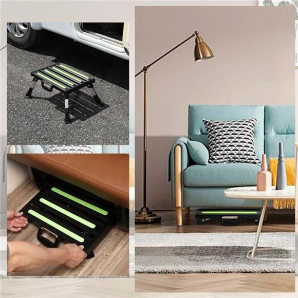 Wheels Safety RV Steps, Step Stool Folding Platform Step with Durable Feet - Picture 5 of 7